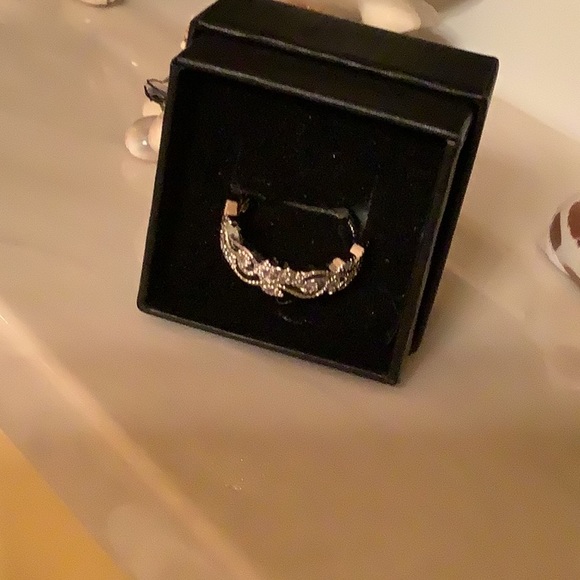 Ring silver with costume white CZ wedding look 6 - Picture 7 of 7